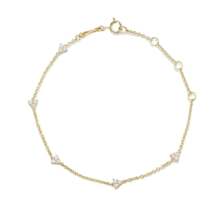 Lotus Crystal Gold Bracelet