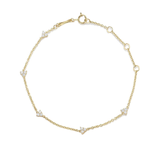 Lotus Crystal Gold Bracelet