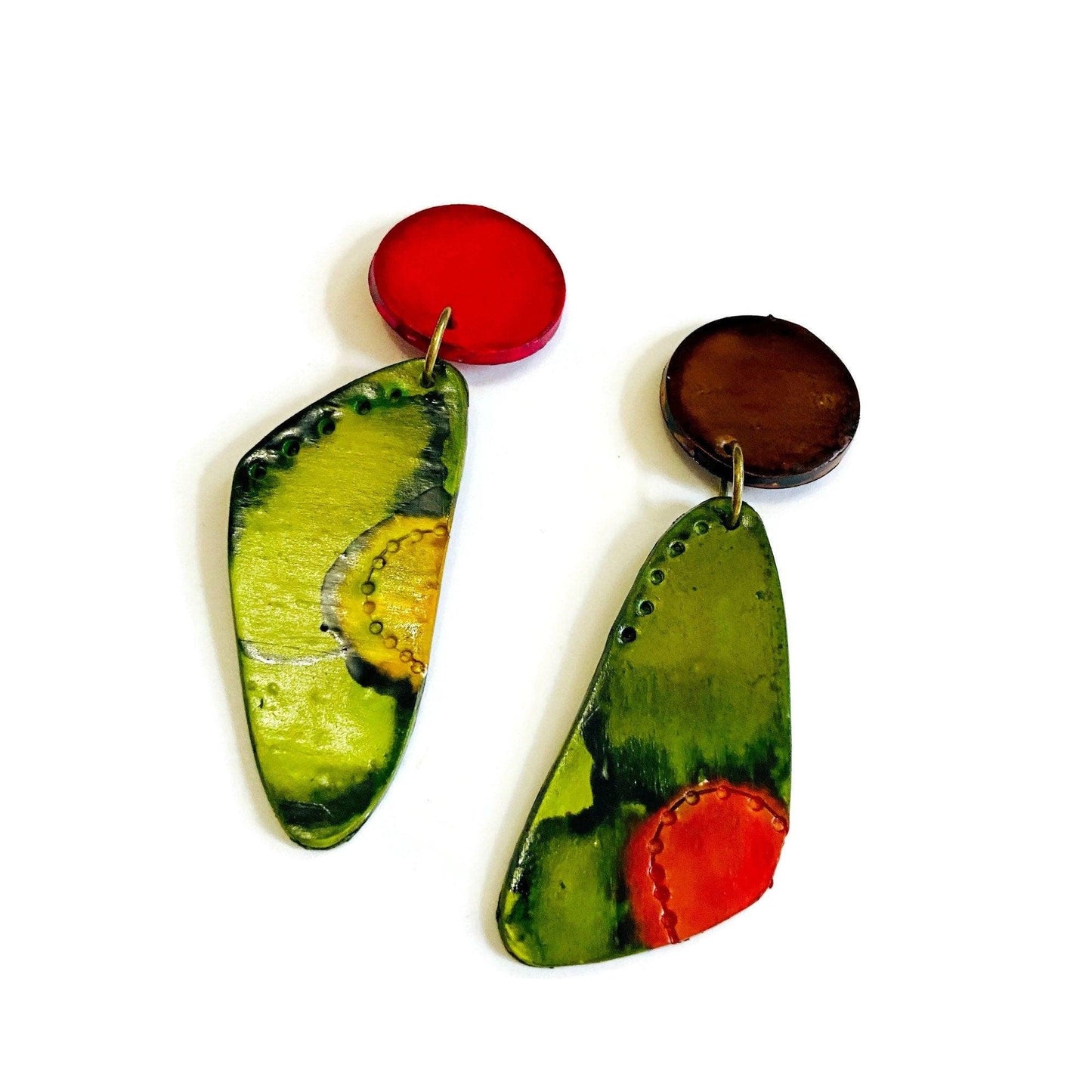 Colorful Mismatched Statement Earrings