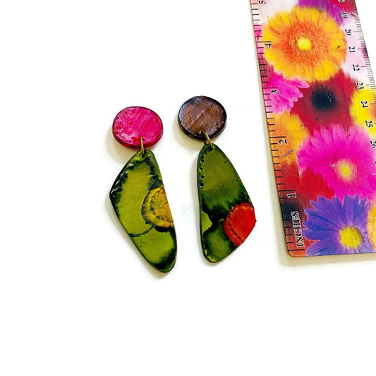 Colorful Mismatched Statement Earrings